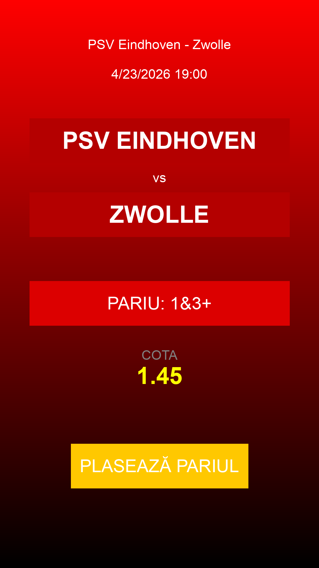 Bilet PSV Eindhoven vs Zwolle