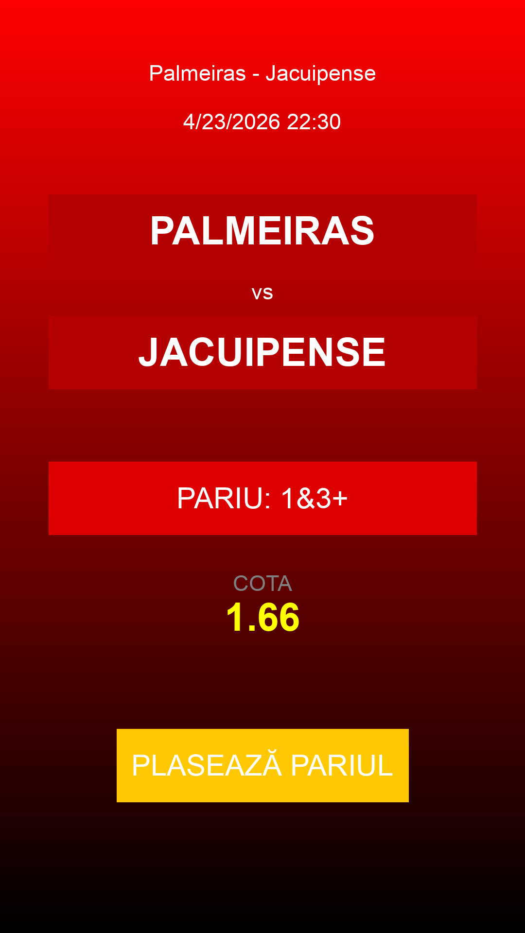 Bilet Palmeiras vs Jacuipense